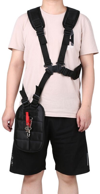 Komfortgurt, Doppelschultergurt für Rasenmäher und Rasenmäher- und Freischneidergurt