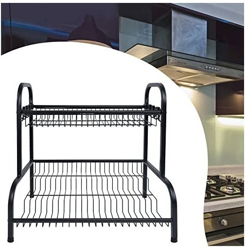 Gewürzregal 4 Entagen Stehend Gewürzständer, Abnehmbar Großes Fassungsvermögen Spice Rack mit 8 Haken, Edelstahl Gewürz ...