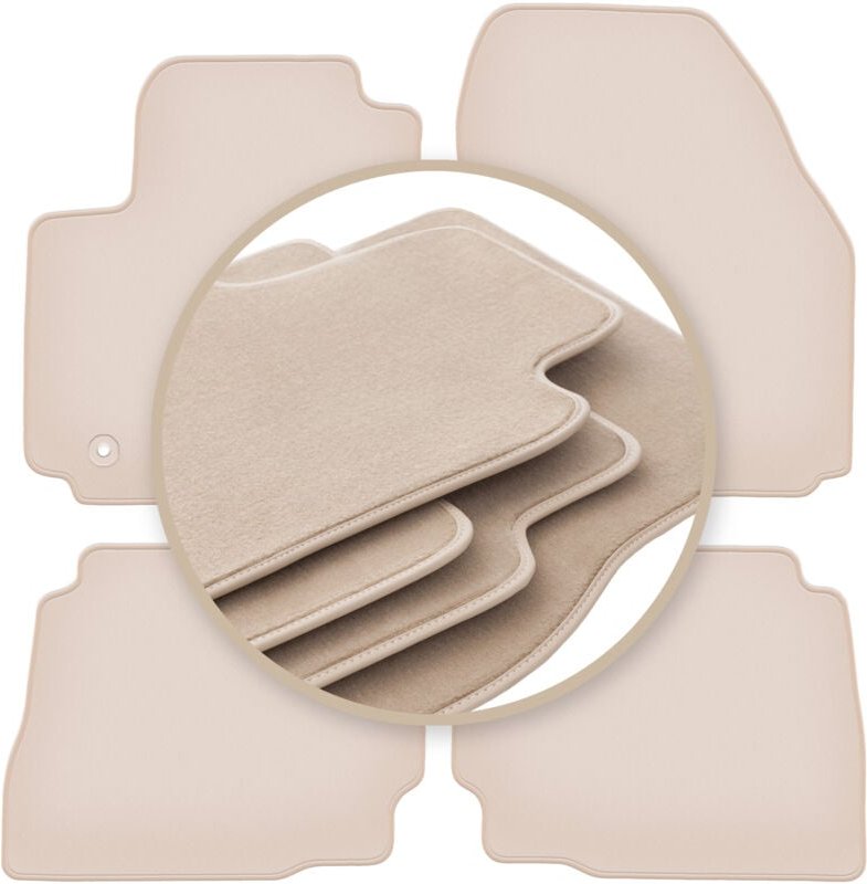 PREMIUM beige Matten für: Ford Mondeo MK4 Liftback, Limousine, Kombi 2007–2012