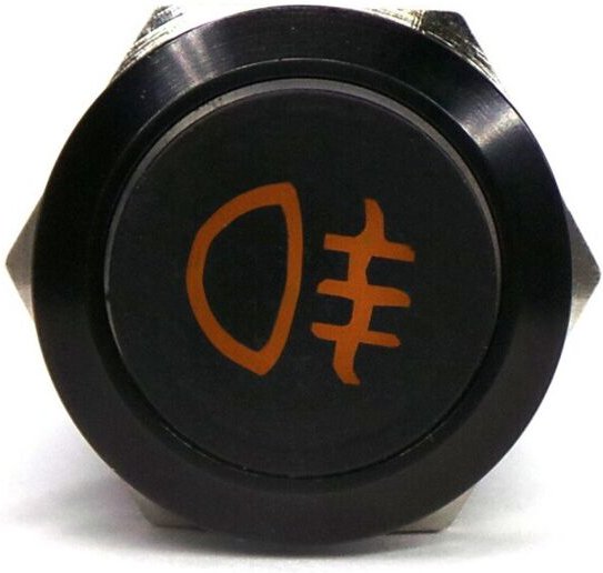 LED Nebelscheinwerferschalter 16mm Snap-In + Sockel