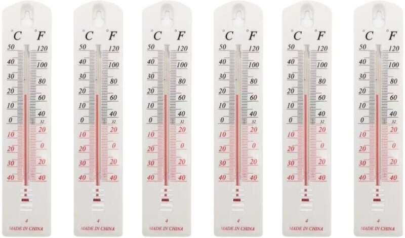 SNQ - 6er-Set Wandthermometer für den Innen- und Außenbereich