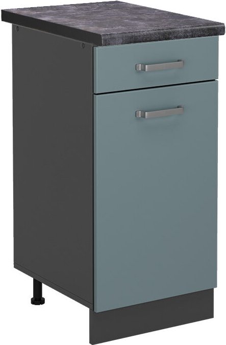 Vicco - Küchenunterschrank R-Line, Blau-Grau, 40 cm , ap Anthrazit
