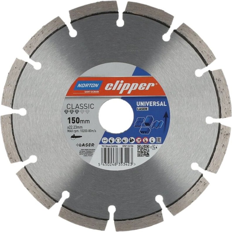 Thumbnail - Clipper Diamant-Trenn cla Laser 2670 150x22,23 mm - Norton