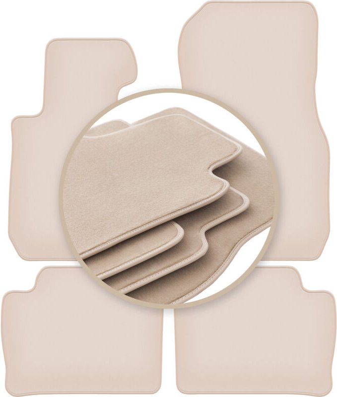 PREMIUM beige Matten für: BMW 3 F31 Kombi, Touring 2011-2018