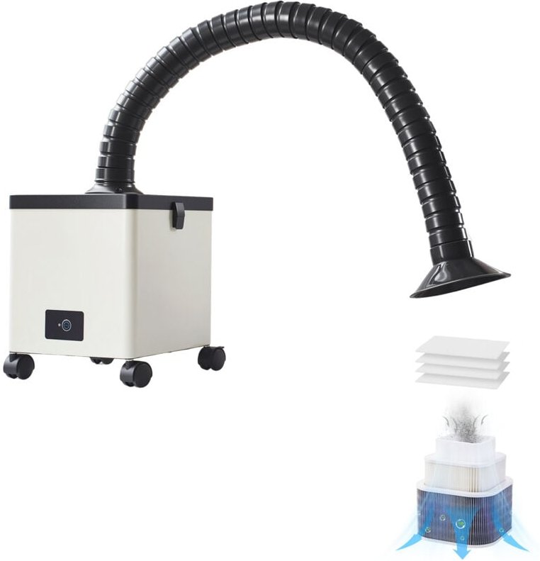 Mophorn - Schweißrauchabsauger mit bürstenlosem 85-W-Motor, ausgestattet mit 3-stufigen Filtern und einstellbarer 3-Gesc...