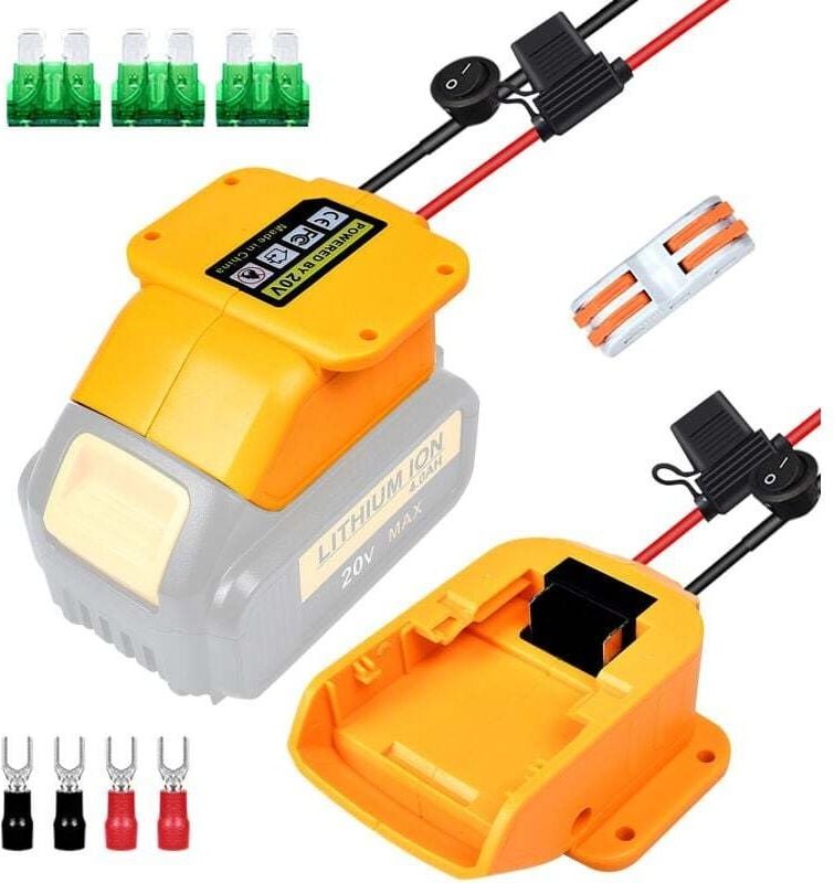 20 v, fai da te con adattatore per collegamento via cavo