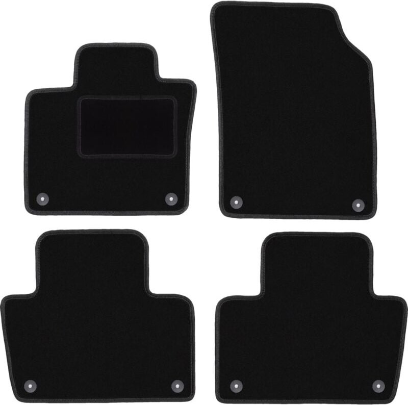 Schwarze Veloursmatten für: Volvo XC90 II SUV (2015-)