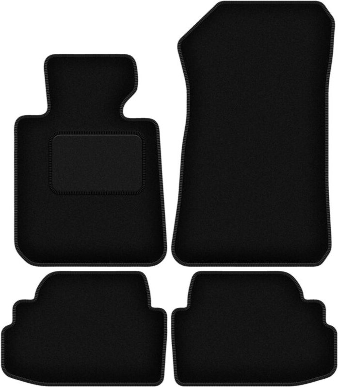Schwarze Veloursmatten für: BMW 1 E82 Coupé (2007-2013)