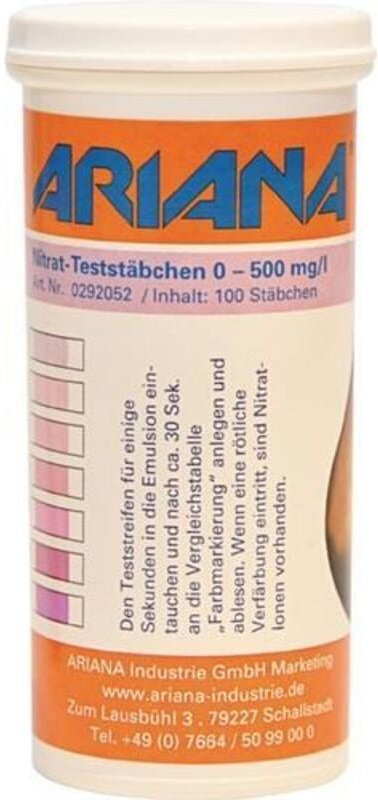 Messstäbchen trgs 611 Nitrat-Gehalt 0-500 mg/l 100 St.Dose Ariana
