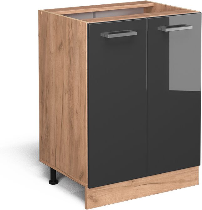 Vicco - Küchenunterschrank R-Line, Anthrazit Hochglanz, 60 cm ohne Arbeitsplatte