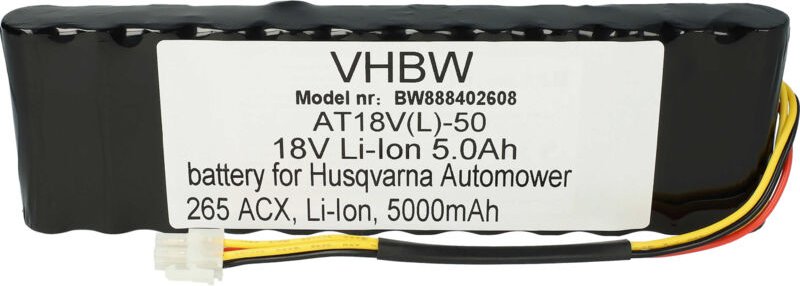 Akku Ersatz für Husqvarna 597 21 32-02, 597 21 32-03 für Rasenroboter Rasenmäher (5000mAh, 18V, Li-Ion) - Vhbw