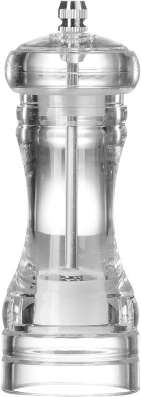 Salzmühle aus Acryl, transparent, Durchm. 50 x 140 mm – Hendi 469651