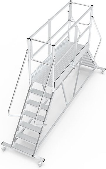 Mobile Plattformtreppe 10 Stufen - Maximale Arbeitshöhe 4.00m - PTF210-DA-PT
