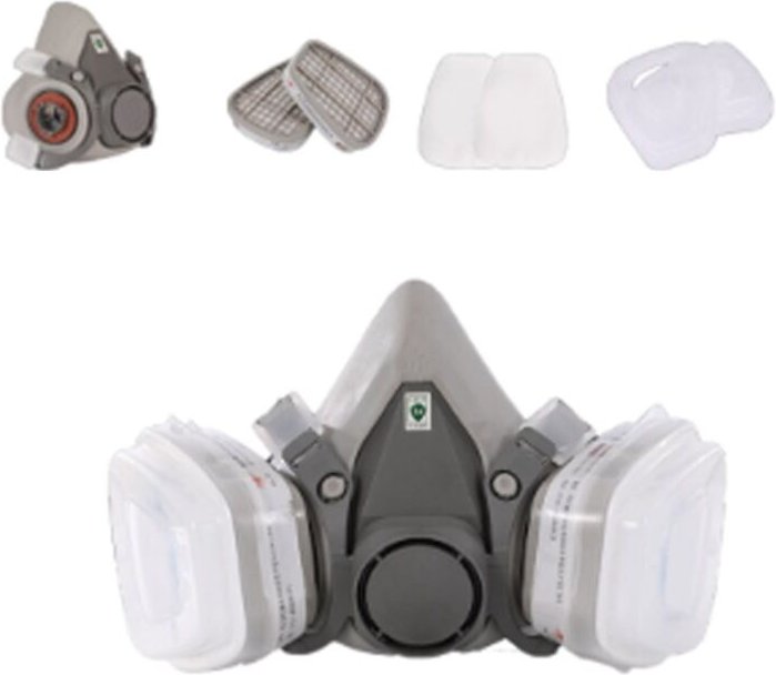 Thumbnail - 6200 Wiederverwendbare Atemschutzmaske, Anti-Staub, Anti-Gas mit Filtern für Malerei, Arbeit, Heimwerken, Schleifen