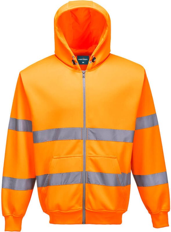 Sweatzip-Hoodie HiVis Orange 4XL