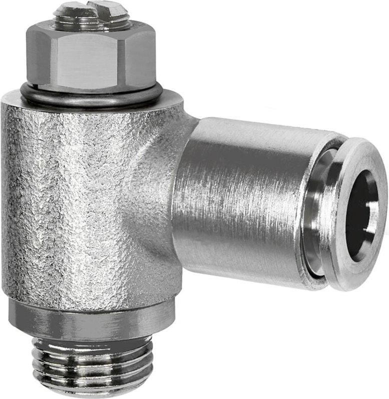 Riegler Drosselrückschlagventil, Abluftdrosselung Steckverbindung M 5 Schl.
