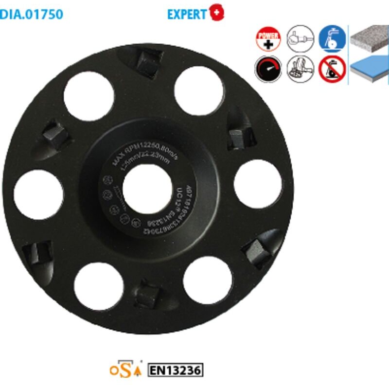 Diamant-Polierplatte aus Polycrystall, Expert + ø 125 mm