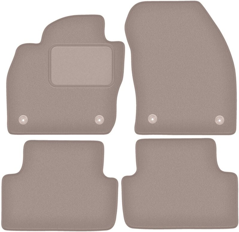 Beige Velours-Fußmatten für: Volkswagen T-Cross Crossover (2019-)