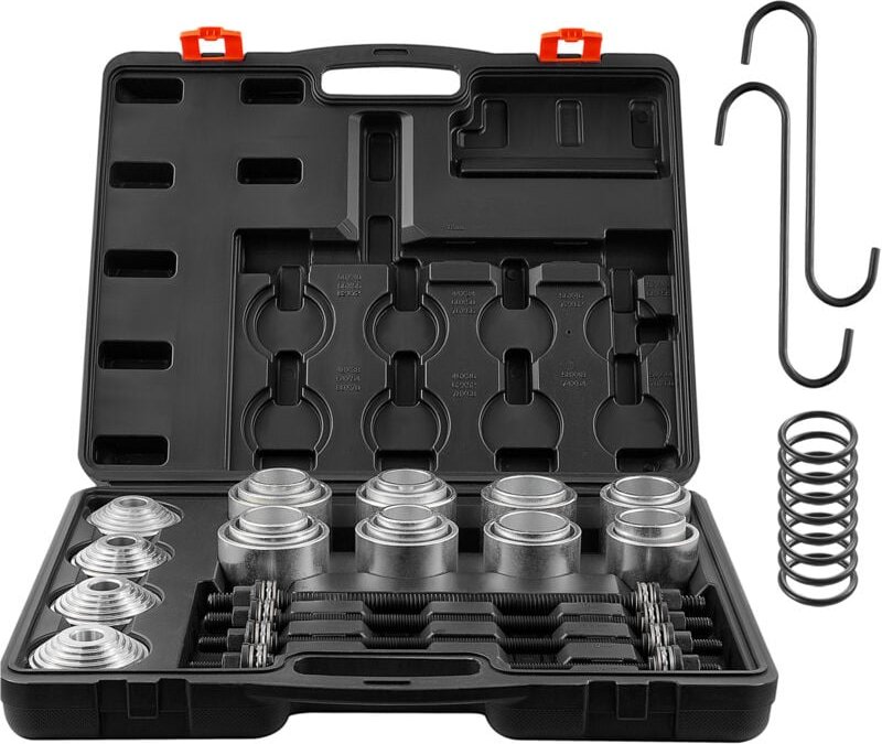 Mophorn - 28-teiliges Zug- und Presshülsen-Satz, ein Satz zum Entfernen und Installieren von Stahlbuchsenlagern. Es enth...