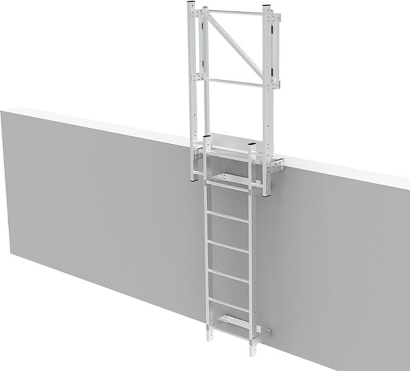 Echelle fixe 10 barreaux - Hauteur de bâtiment de 2,60 à 2,87m - EC-FMPP-275
