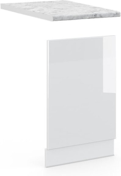 Vicco - Frontblende Fame-Line, Weiß Hochglanz, 45 cm , ap Marmor