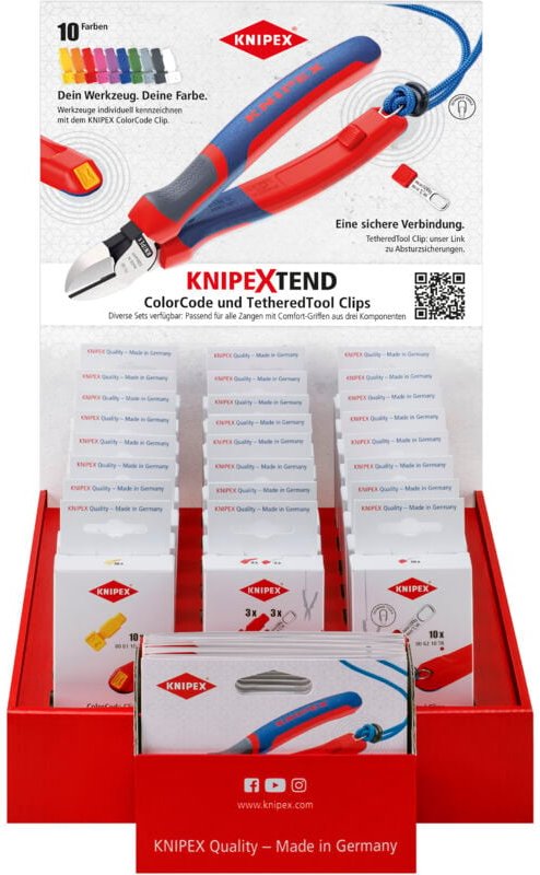 KNIPEX 00 18 01 V47 Verkaufsdisplay TEND 1 24-teilig Farbauswahl 1 350 mm