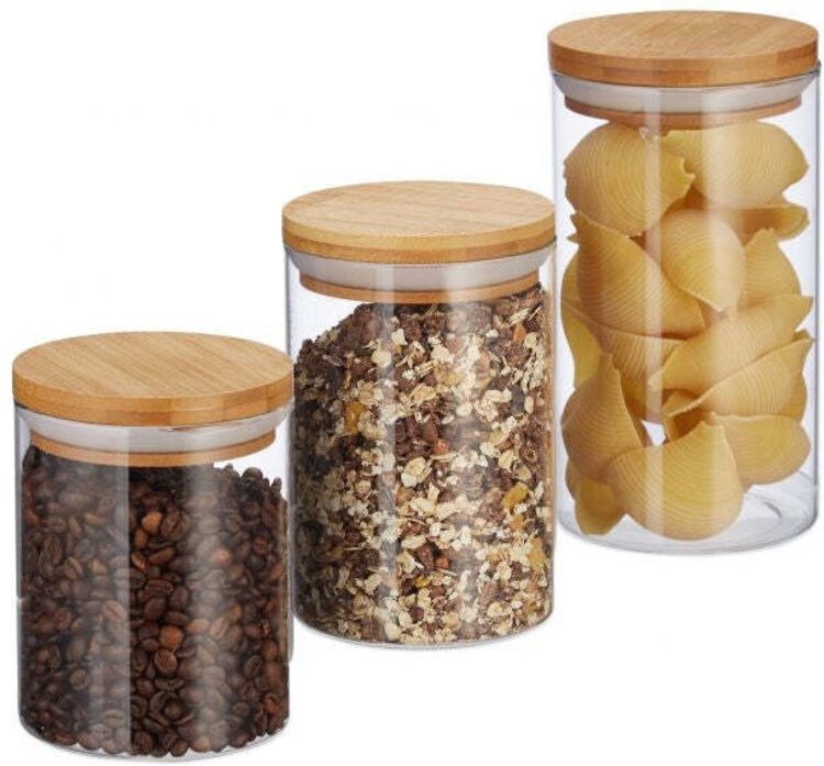 Northix - 3 vorratsglaser in verschiedenen groen