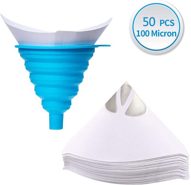 Farbfilter, konische Farbfilter, Maschenfilter, Autolack-Maschenfilter, für Farbe, Lack, Flüssigkeit, Material, 50 Stück