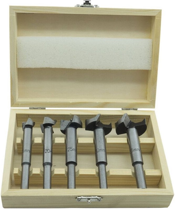 Trade Shop Traesio - Trade Shop - set kit 5 fräser bohrer bits für vertikale pantograph holz 8mm 16/20/22/25/35 -