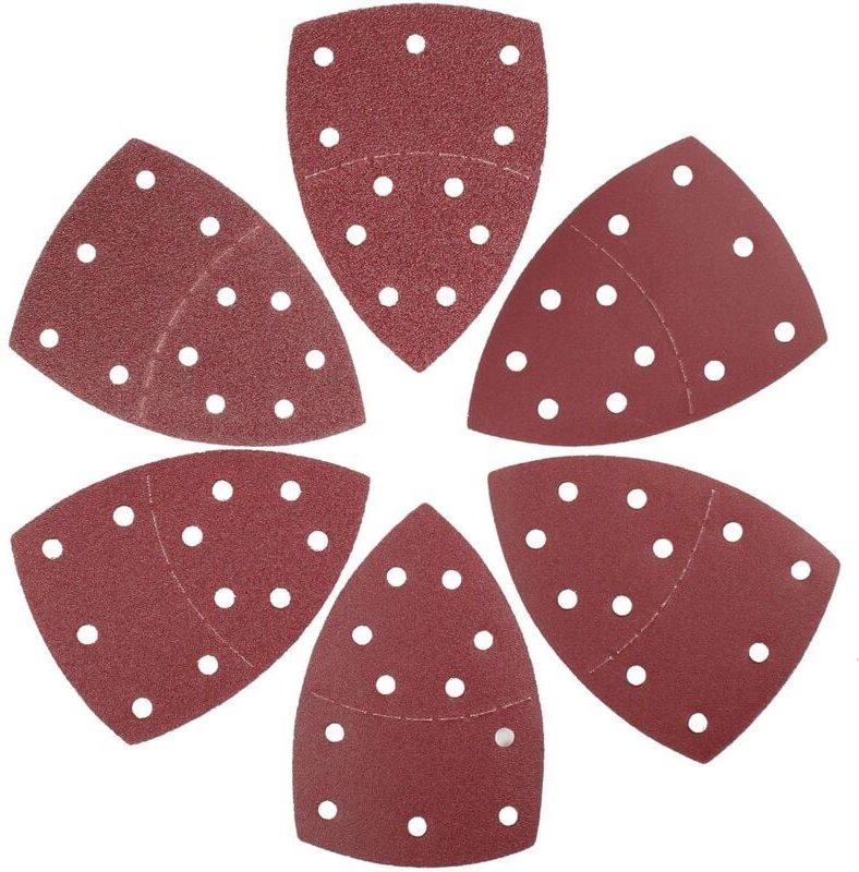 180 Stück Schleifpapier für Dreieckschleifer, 105 x 152 mm, 11 Löcher, 40/60/80/120/180/240 Körnung, Aluminiumoxid-Schle...