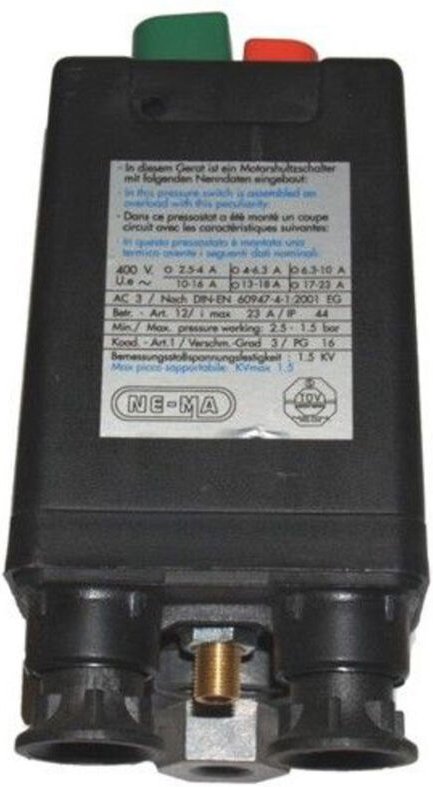 Nema Schalter 400V 3 Wege 3/8 Zoll 6,3-10 a - Abg. 3 - 1/4 Zoll 9063148 Druckluft-Druckschal - Aerotec