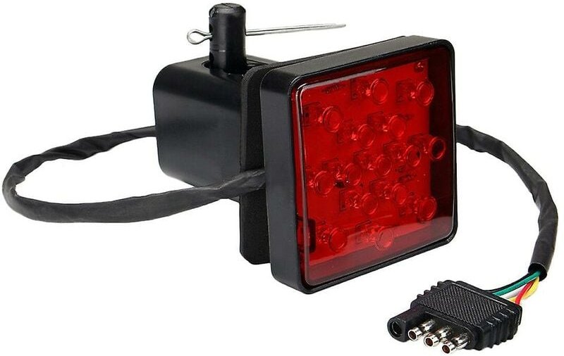 Rote 15 LED 2 Zoll Anhänger LKW Anhängerkupplung Anhängerkupplung Empfänger Abdeckung Bremslicht mit Pin 12V