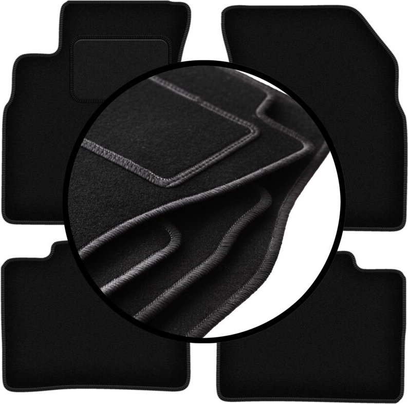 Komplettset Veloursmatten für: Kia Optima I Limousine (2001-2006)