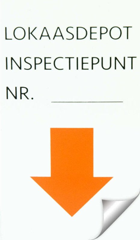 Aufkleber inspectiepunt
