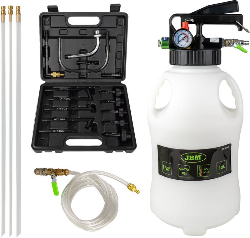JBM54555 10 L Pneumatikgetriebepumpe mit 15 Adaptern