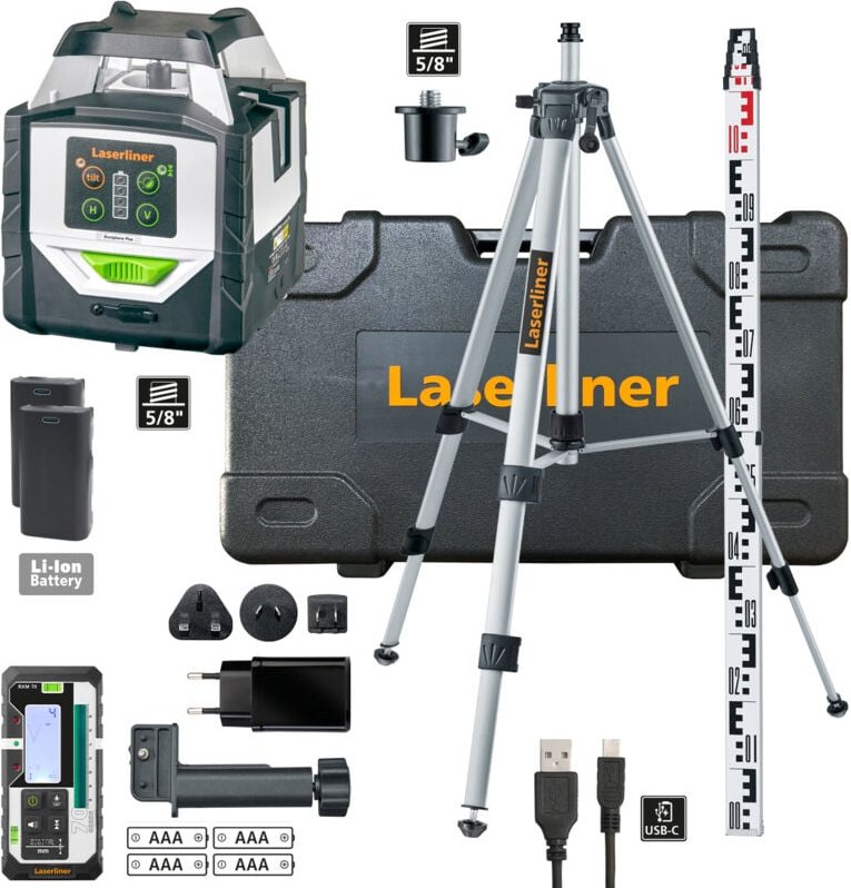Thumbnail - Laserliner - 360°-Hybridlaser Duraplane Plus G360 Set 175 cm