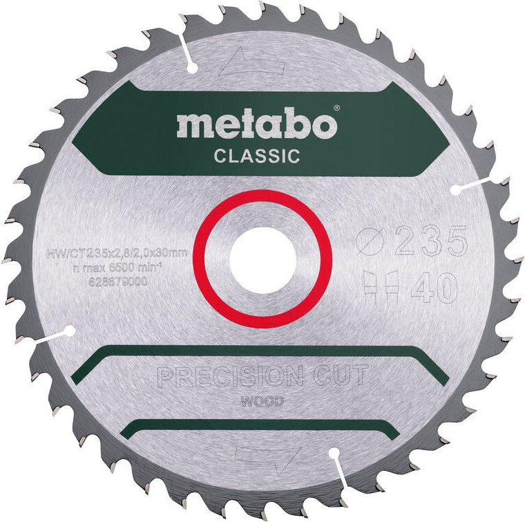 Metabo - Sägeblatt 'precision cut wood - classic', 235x2,8/2,0x30 Z40 wz 15° /b