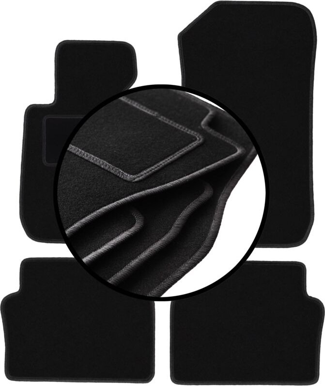 Komplettset Veloursmatten für: BMW 3 E90 xDrive Limousine (2004-2011)