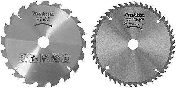 Thumbnail - Satz von 2 Standard-Holzkarbidklingen Ø235mm Makita D-20068