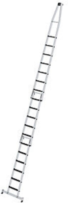 MUNK Stufen- Glasreinigerleiter 3-teilig mit clip-step R13 und nivello Traverse 6+5+7 Stufen
