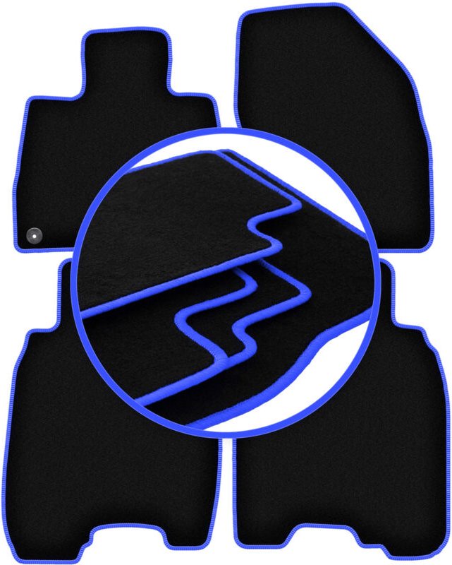 CARLUX-BLUE Auto-Fußmatten für: Honda Civic VIII Fließheck (2006-2012)