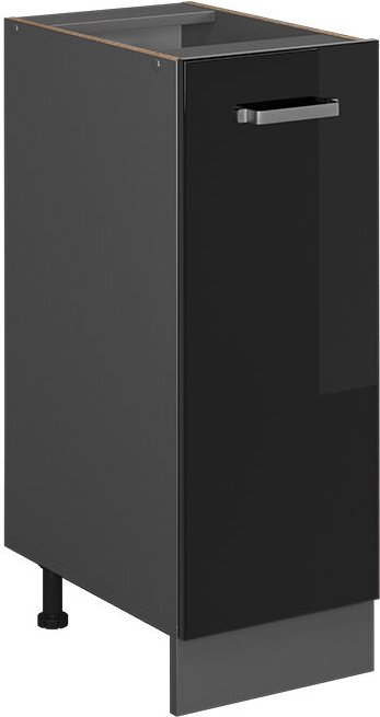 Vicco - Unterschrank R-Line, Schwarz Hochglanz, 30 cm ohne Arbeitsplatte