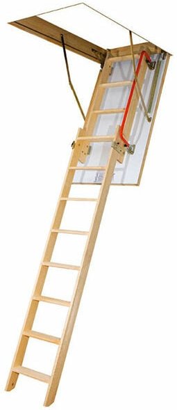 Matisère - Dachbodentreppe aus Holz ohne Handlauf - Deckenöffnung 70 x 120cm - LDK70120/305