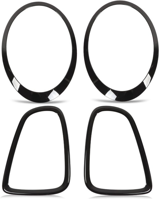 4PCS Gloss Black Scheinwerfer Rücklicht -Surround -Abdeckung Ersatz für Mini R56 R57 R58 R59 Cooper s jcw 2007-2015 - Eo...