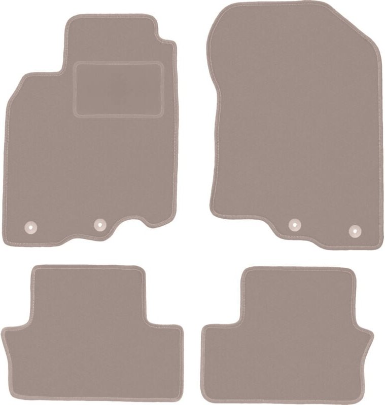 Beige Veloursmatten für: Honda Insight II Fließheck (2009-2014)