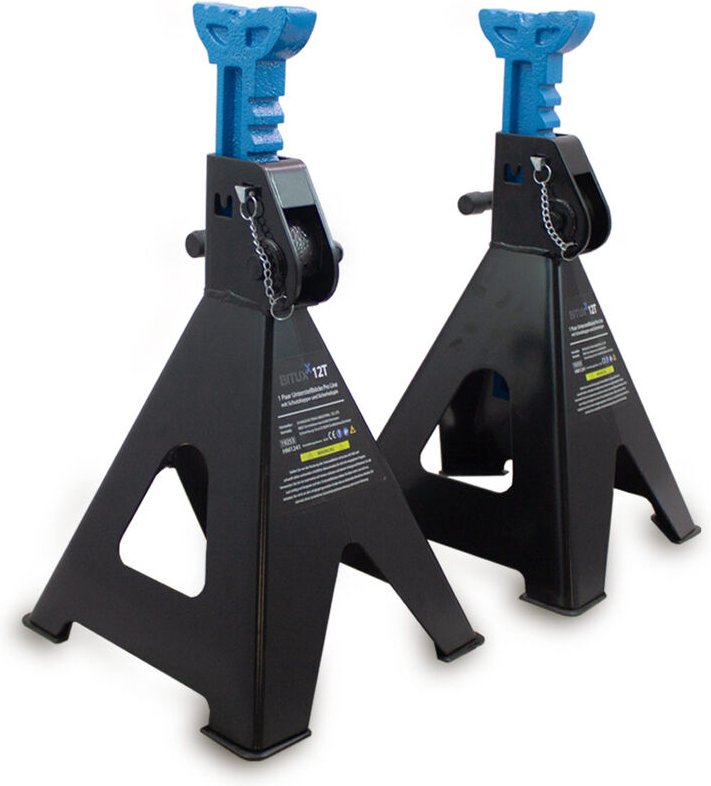1 Paar Unterstellböcke Pro Line lkw Auto pkw Abstellbock Stützbock Ständer Heber 12000kg 12t Tragkraft - Bituxx