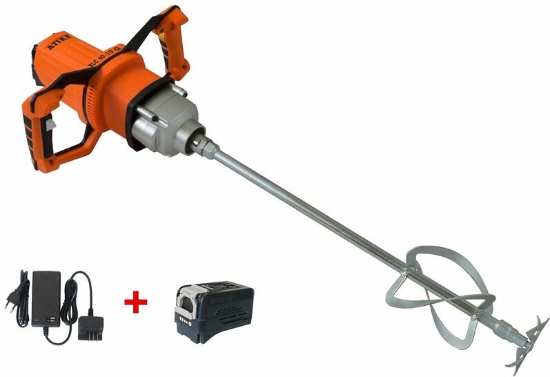 Rlc 40-10 g Akku Handrührgerät Mörtelrührer Rührwerk 2,0 Ah, 36 v Ladegerät - Atika
