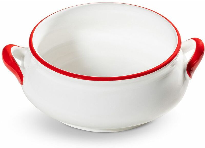 Gmundner Keramik - Rubinroter Rand, Suppenschale (0,37L)