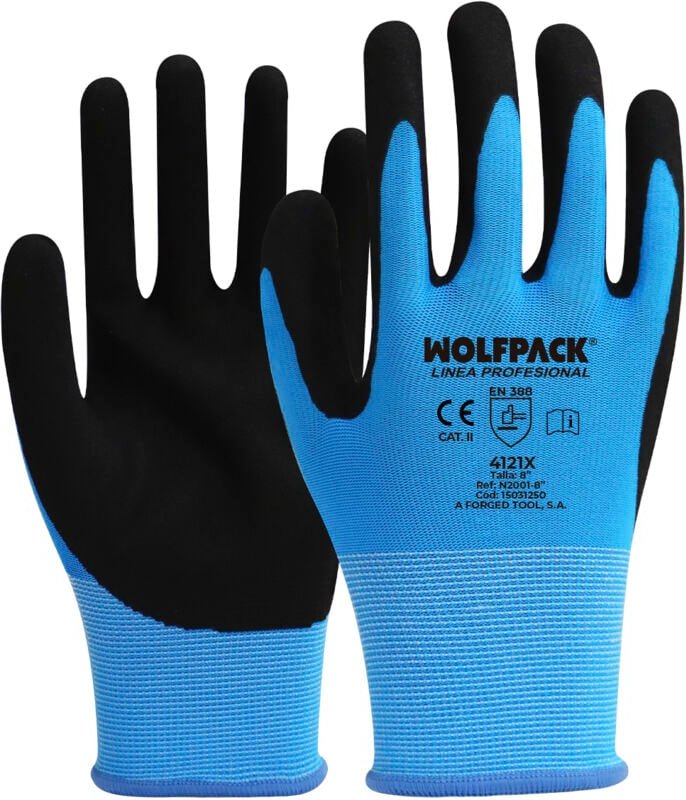 Verstärkte imprägnierte Nitrilhandschuhe, Größe 8'