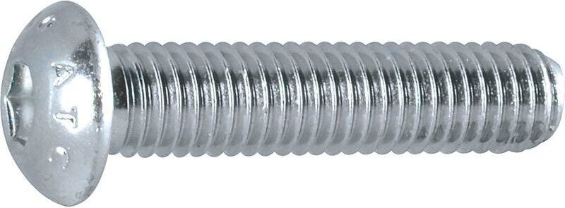 Linsenkopfschrauben M5x8 - Linsenschrauben mit Innensechskant, Stahl verzinkt-blau - 2500 Stück